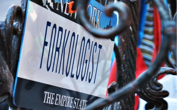Forkologist stall on Union Square NYC 2009