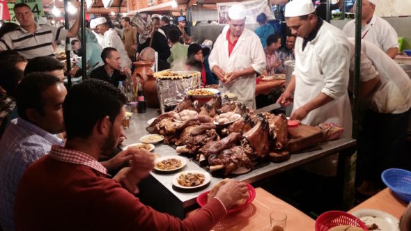 marrakech food stall