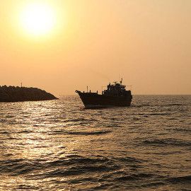 Zachód słońca nad Zatoką Perską